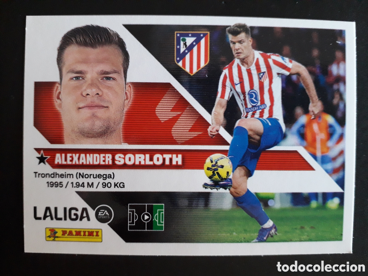 Cromos de f&uacute;tbol: SORLOTH AT MADRID N&deg; 19 ED ESTE 2026 2027 26 27 SIN PEGAR PEDIDO M&Iacute;NIMO 3&euro;.