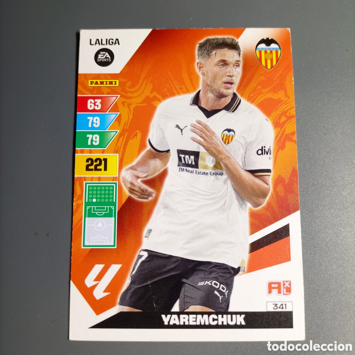 Cromos de f&uacute;tbol: ADRENALYN. LIGA 2023-2024 (VALENCIA) №341 YAREMCHUK