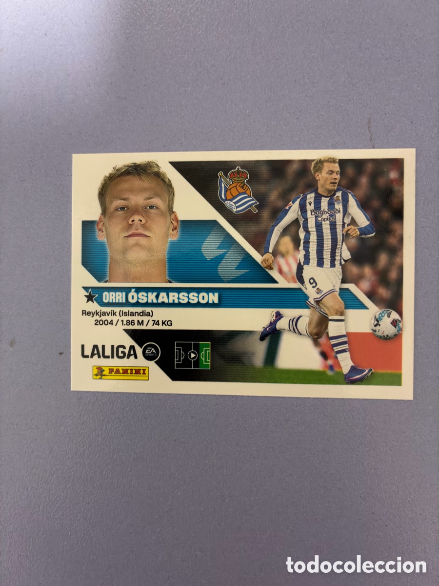 Cromos de f&uacute;tbol: Cromo Orri &Oacute;skarsson (Estrella) N.&ordm; 19 Letra E - Real Sociedad - Liga Este 2026-27