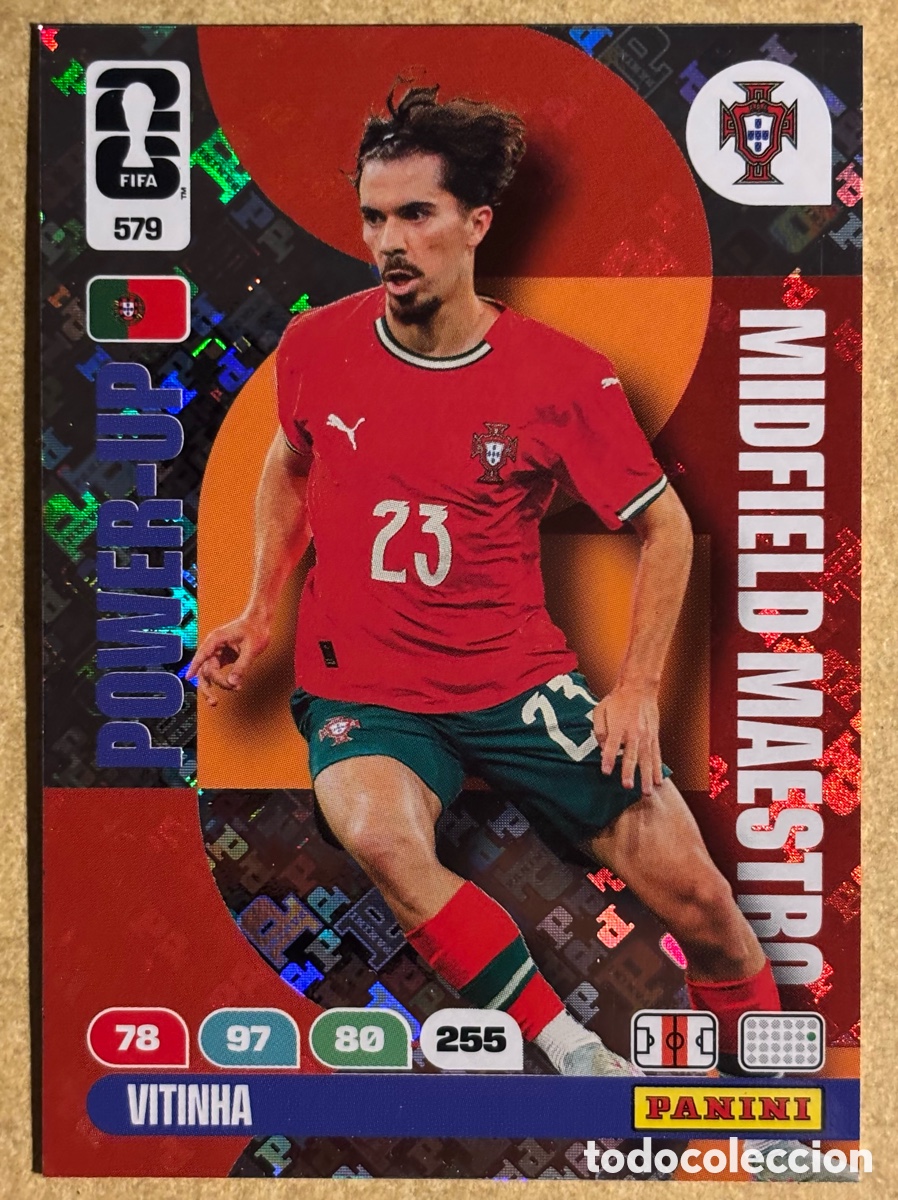 Cromos de f&uacute;tbol: VITINHA (PORTUGAL). CARTA POWER-UP MIDFIELD MAESTRO PANINI ADRENALYN XL WORLD CUP 2026. #579.