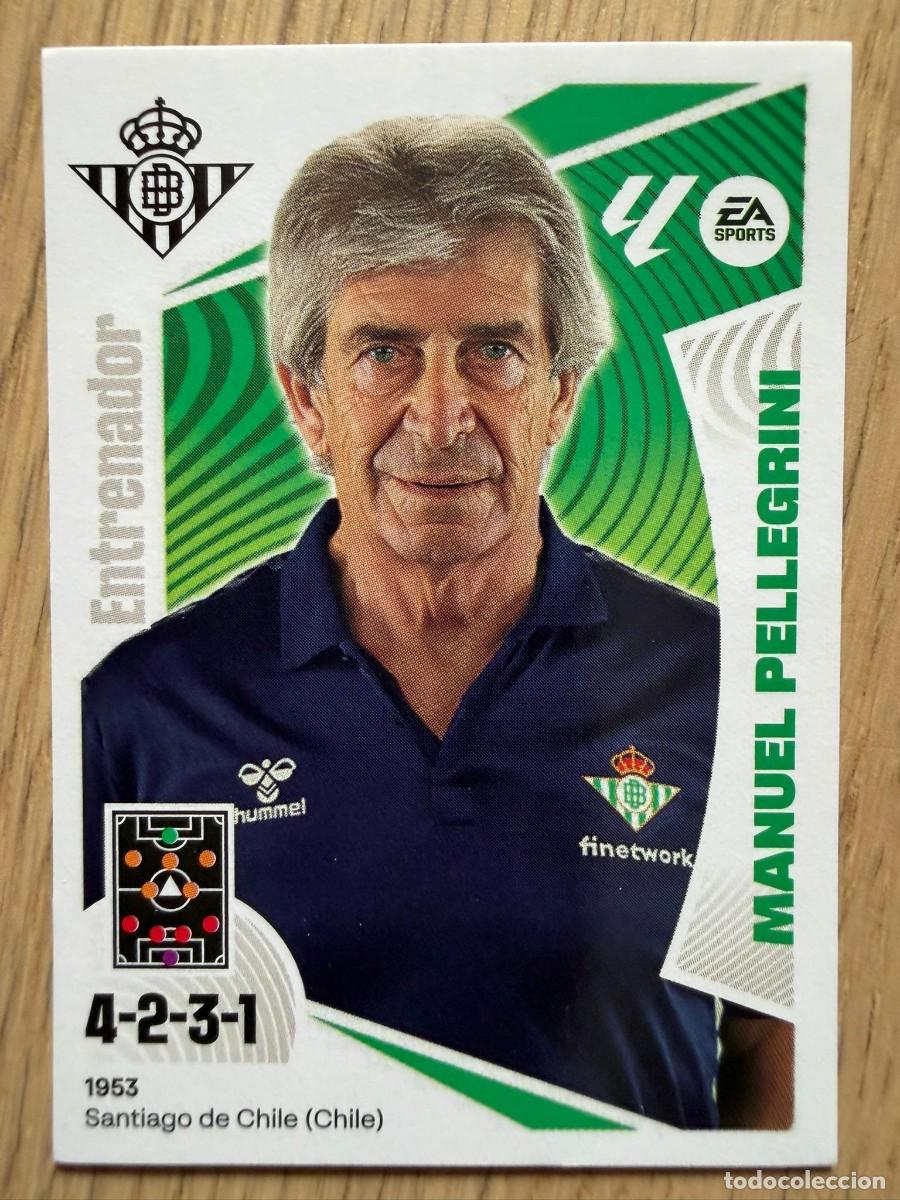 Cromos de f&uacute;tbol: 2 PELLEGRINI ENTRENADOR REAL BETIS 24 25 2024 2025 LIGA EA SPORTS COLECCIONES ESTE SIN PEGAR STICKER