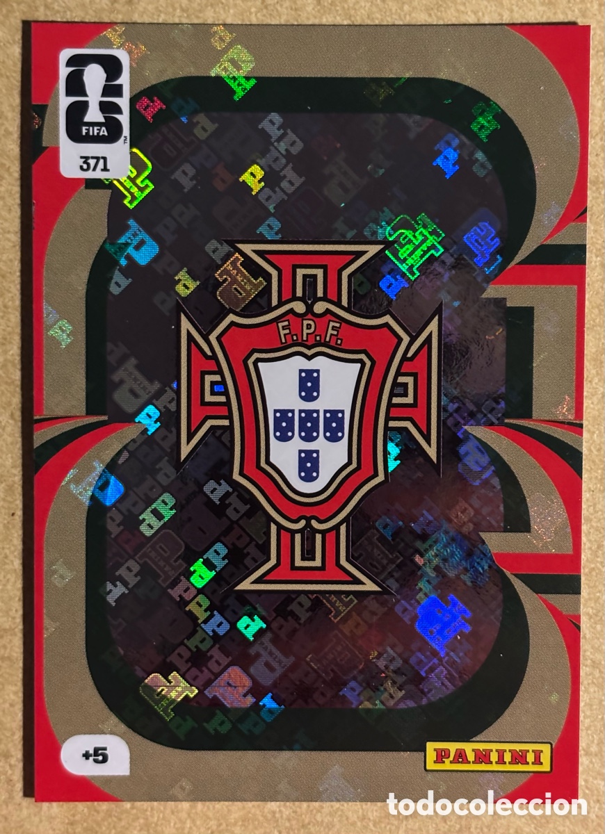 Cromos de f&uacute;tbol: ESCUDO DE PORTUGAL. CARTA PANINI ADRENALYN XL FIFA WORLD CUP 2026. #371.
