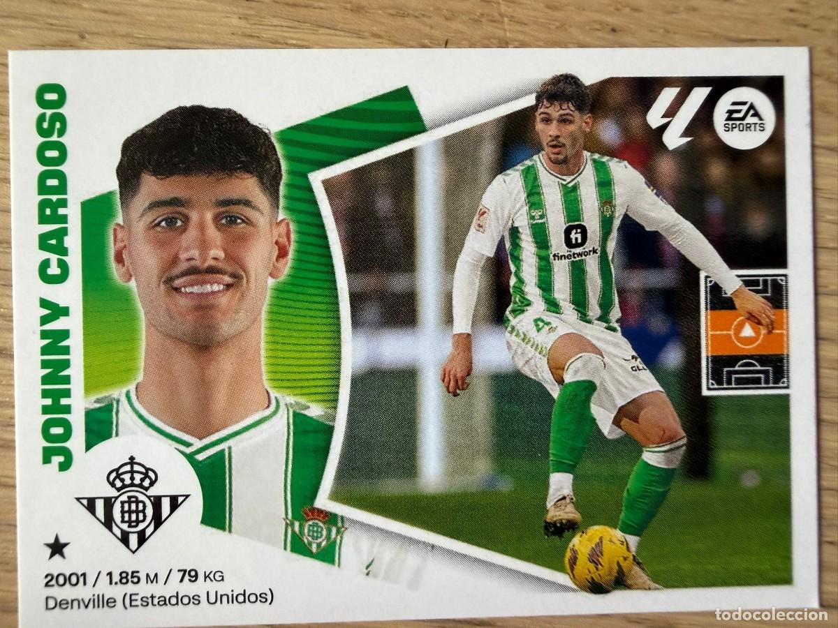 Cromos de f&uacute;tbol: 10 JOHNNY CARDOSO REAL BETIS 24 25 2024 2025 LIGA EA SPORTS COLECCIONES ESTE SIN PEGAR STICKER