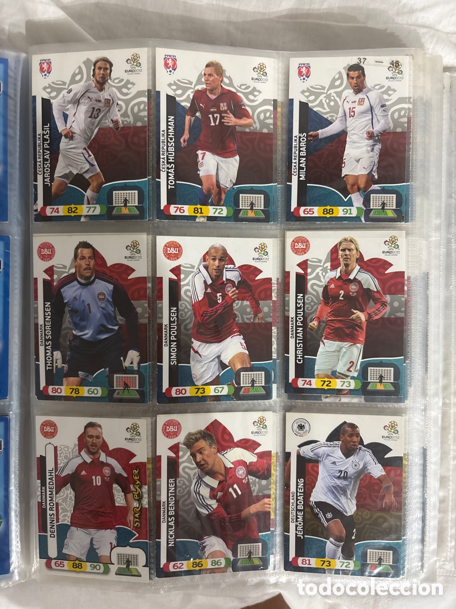 Cromos de f&uacute;tbol: LOTE ADRENALYN EURO 2012 DE 76 CROMOS (60 DIFERENTES 20 REPETIDOS)