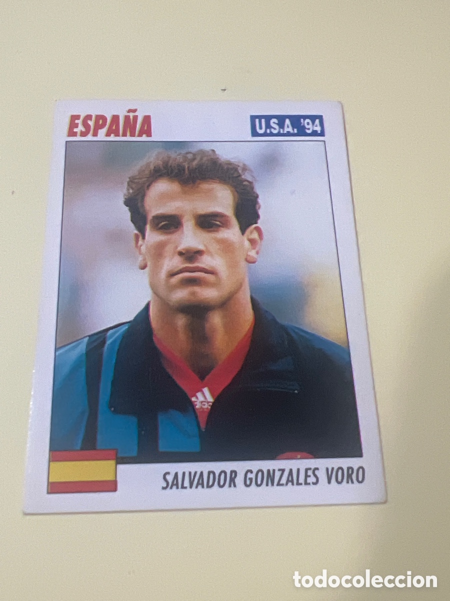 Cromos de f&uacute;tbol: C2295. 158 SERVICE LINE MUNDIAL USA 94 SALVADOR GONZALES VORO ESPANA 1994 WORLD CUP SL ITALY