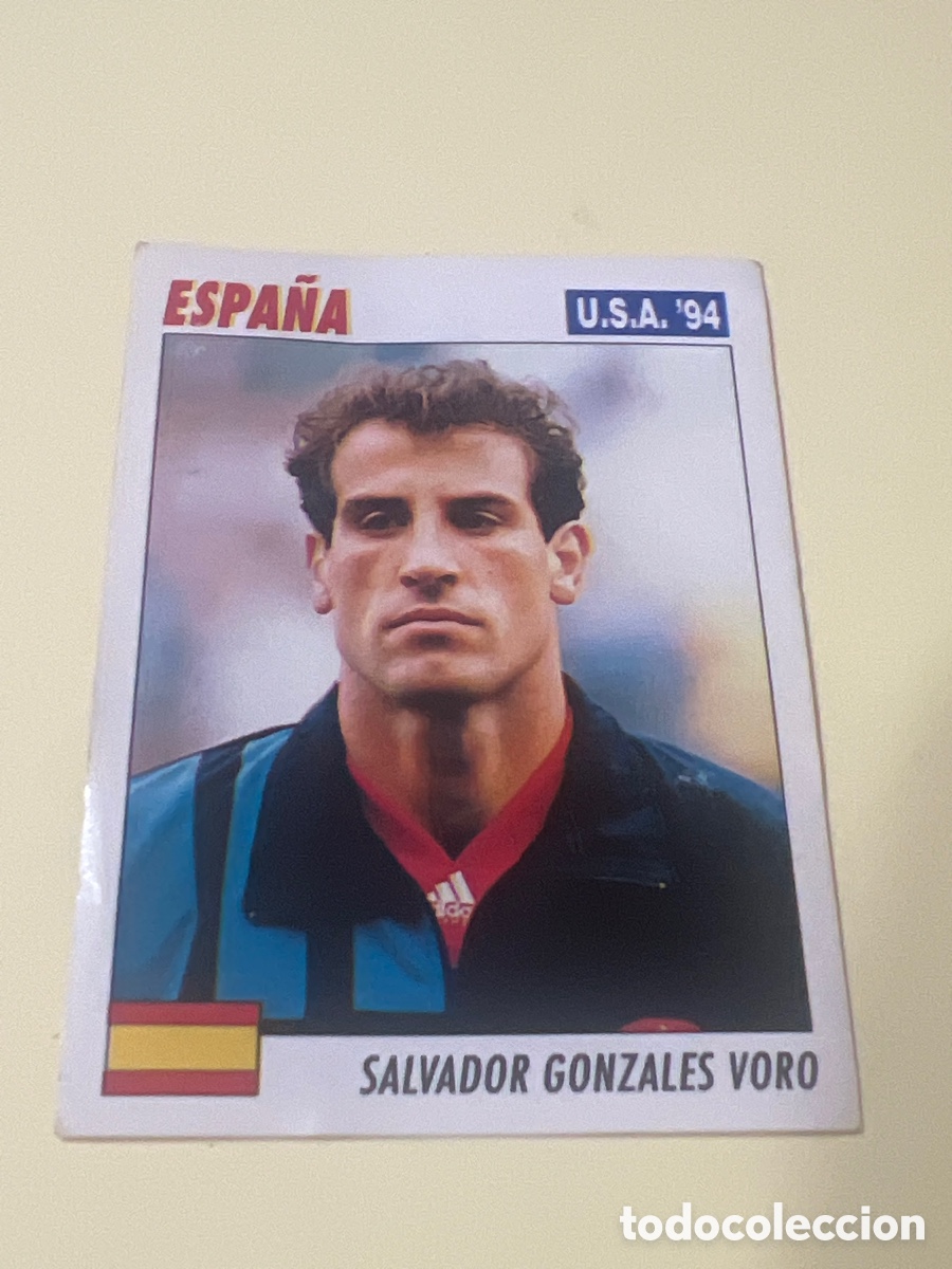 Cromos de f&uacute;tbol: C2299. 158 SERVICE LINE MUNDIAL USA 94 SALVADOR GONZALES VORO ESPANA 1994 WORLD CUP SL ITALY