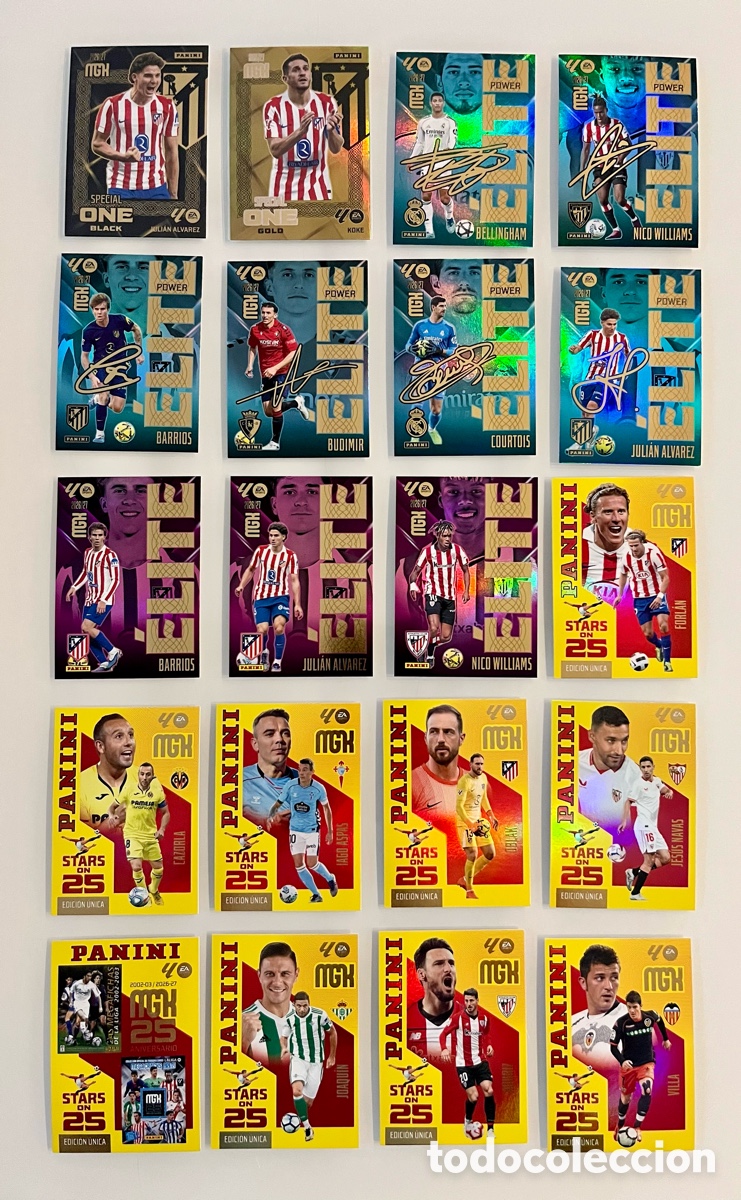 Cromos de f&uacute;tbol: 20 CARTAS ESPECIALES MEGACRACKS 26 27