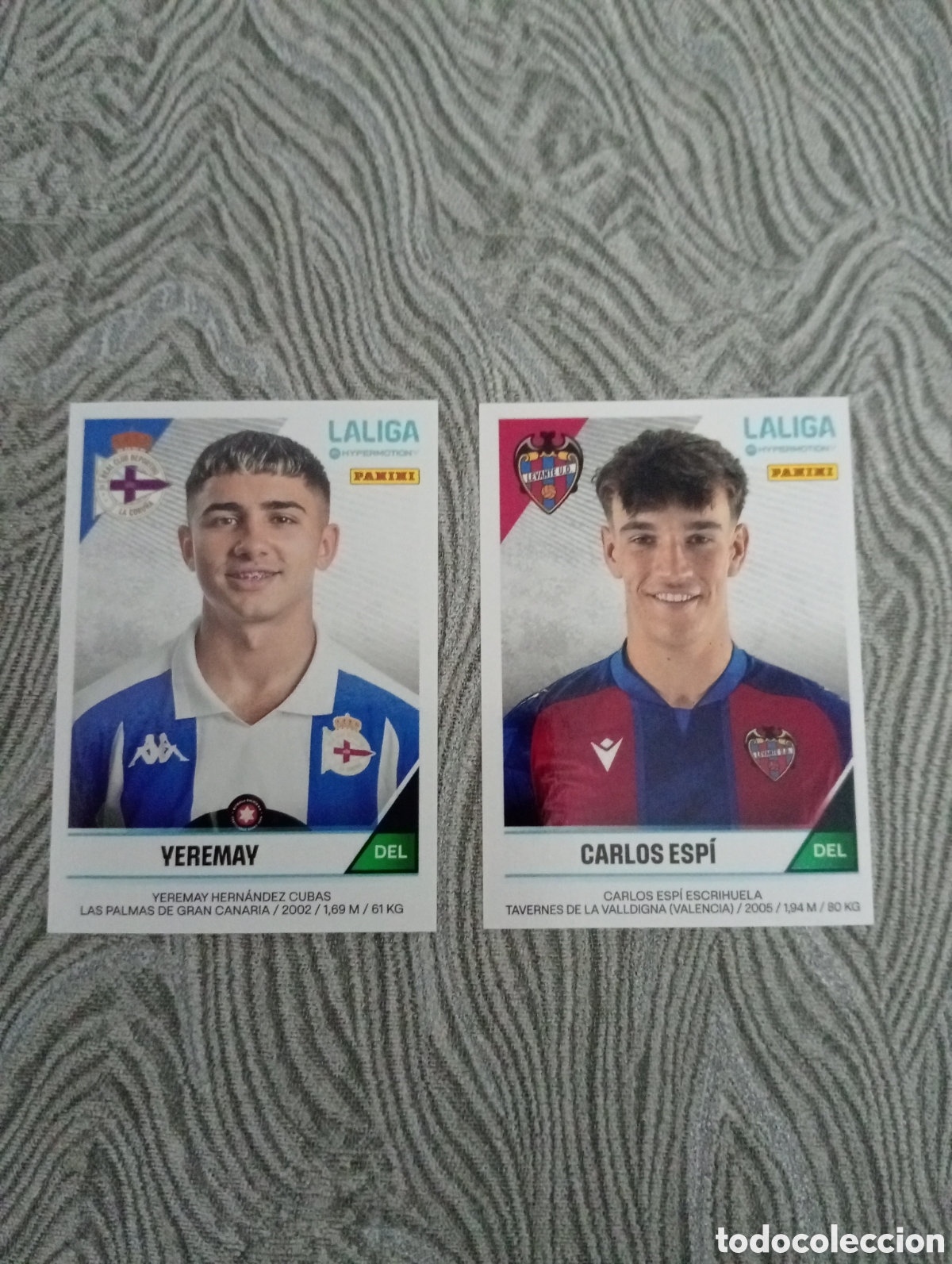 Cromos de f&uacute;tbol: Yeremay Carlos esp&iacute; Rookie hypermotion 24 25 sin pegar laliga Panini novato