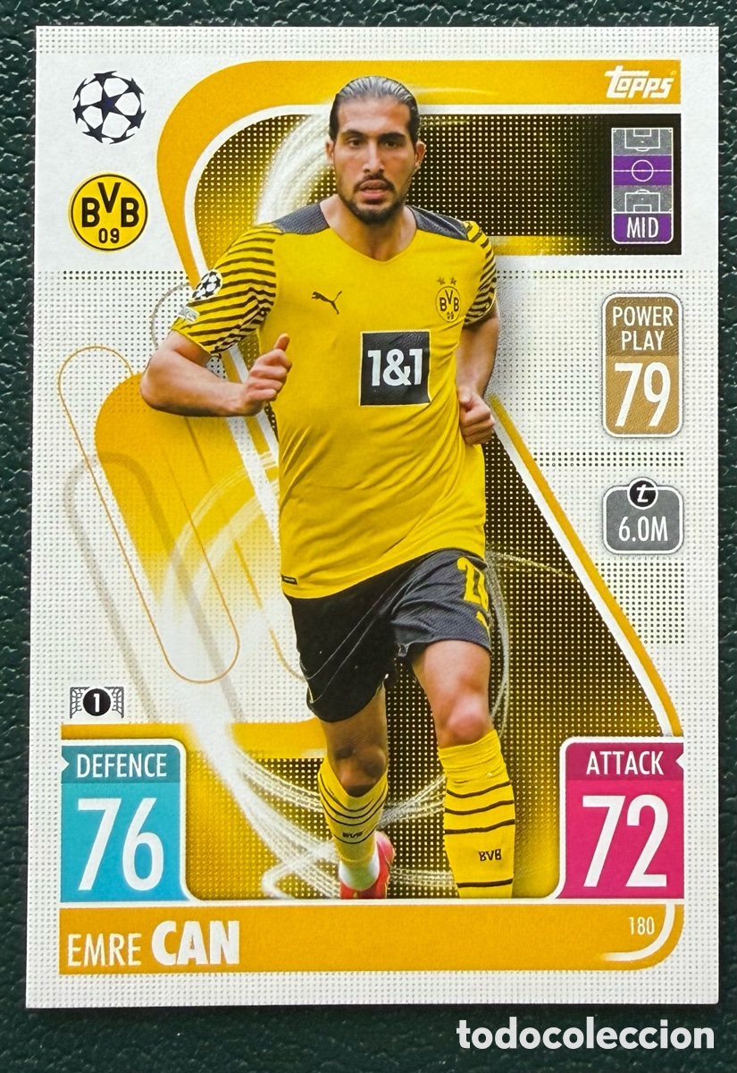 Figurine di Calcio: 180 EMRE CAN BORUSSIA DORTMUND FICHAS MATCH ATTAX CHAMPIONS TOPPS 2021 2022 21 22