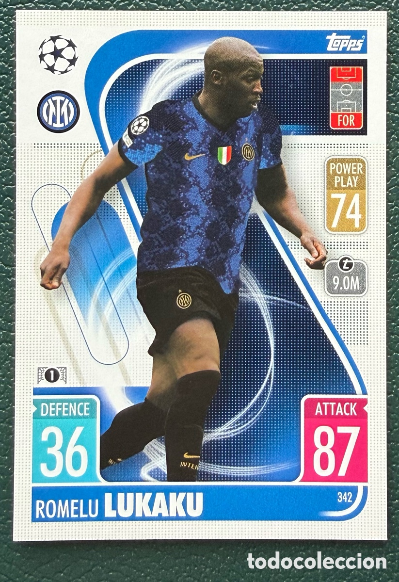 Figurine di Calcio: 342 ROMELU LUKAKU INTER DE MILAN FICHAS MATCH ATTAX CHAMPIONS TOPPS 2021 2022 21 22
