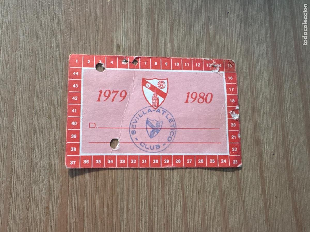 Cromos de f&uacute;tbol: B2 (1). ABONO TEMPORADA 1979-80 79-80 SEVILLA ATL&Eacute;TICO MUY DIF&Iacute;CIL DE VER