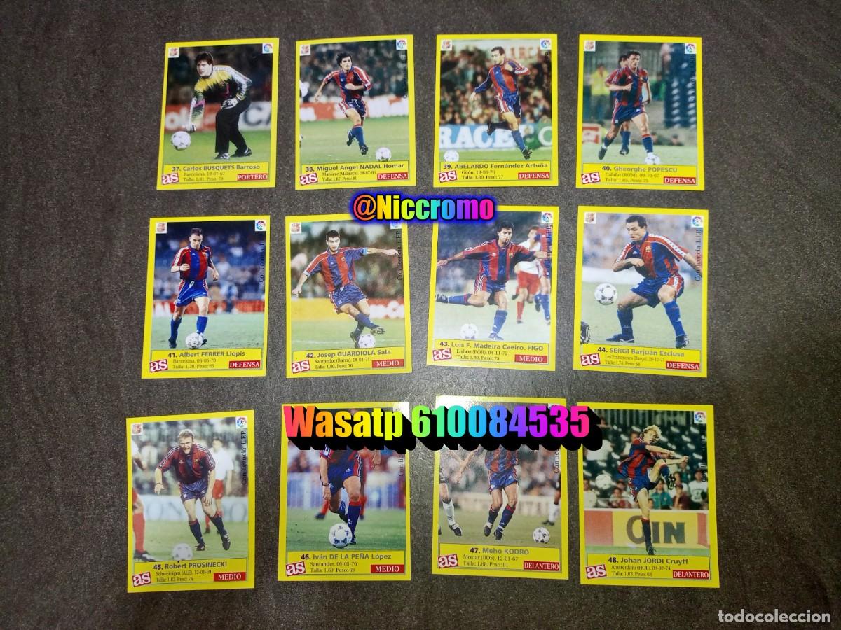 Cromos de f&uacute;tbol: barcelona 12 cromos sin pegar liga as 95 96 album futbol 1995 1996 niccromo