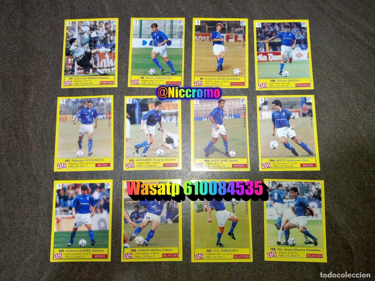Cromos de f&uacute;tbol: real oviedo 12 cromos sin pegar liga as 95 96 album futbol 1995 1996 niccromo