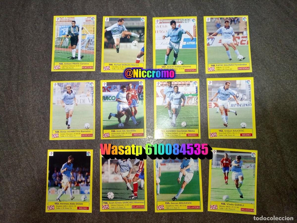 Cromos de f&uacute;tbol: real celta 12 cromos sin pegar liga as 95 96 album futbol 1995 1996 niccromo