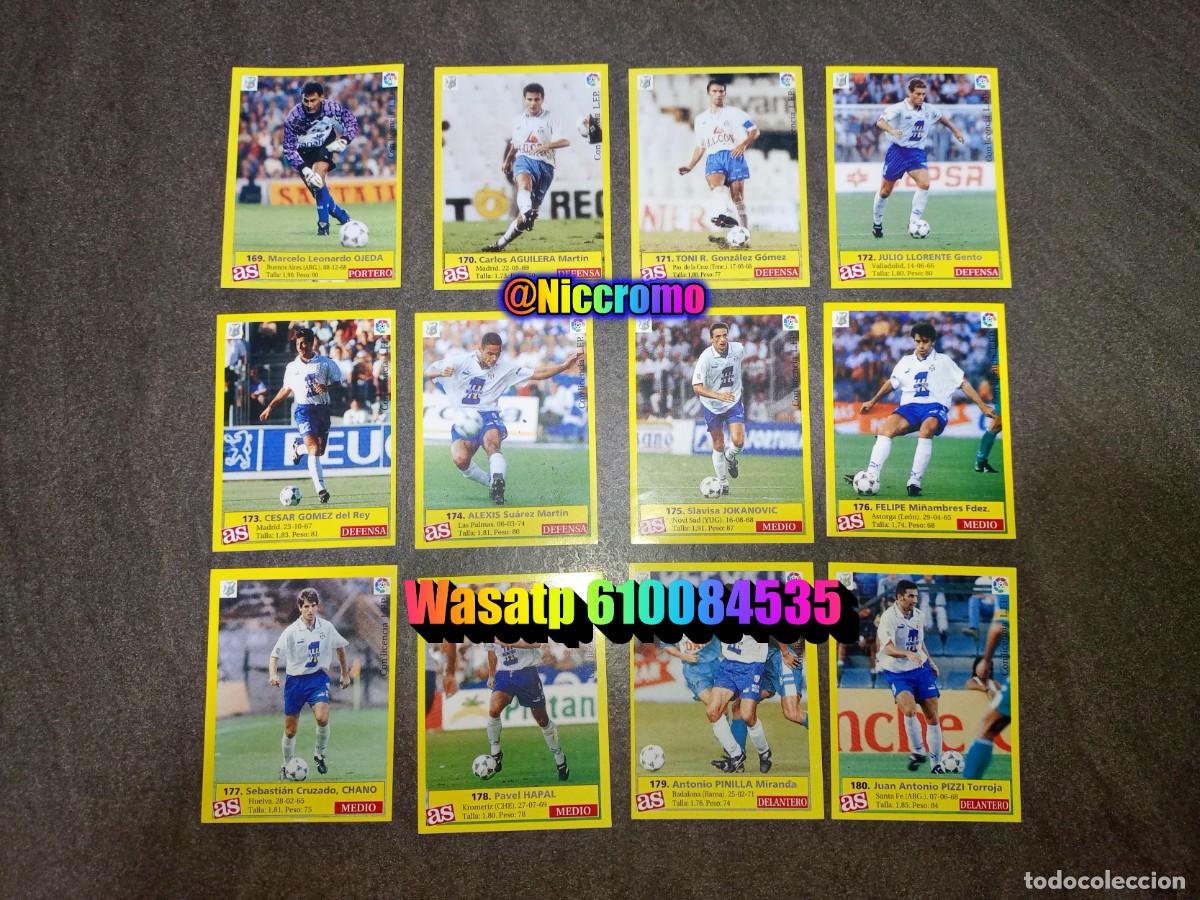 Cromos de f&uacute;tbol: tenerife 12 cromos sin pegar liga as 95 96 album futbol 1995 1996 niccromo