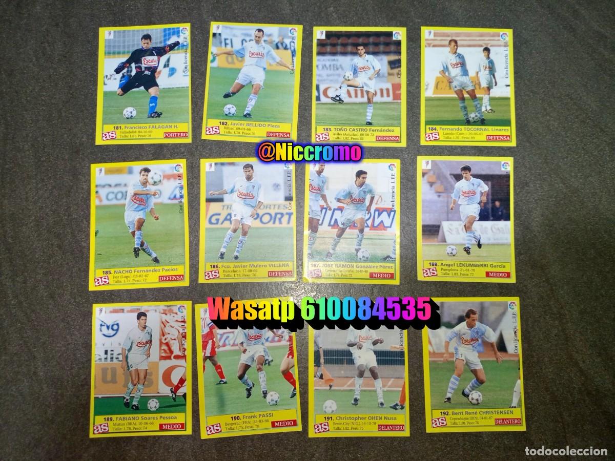 Cromos de f&uacute;tbol: compostela 12 cromos sin pegar liga as 95 96 album futbol 1995 1996 niccromo
