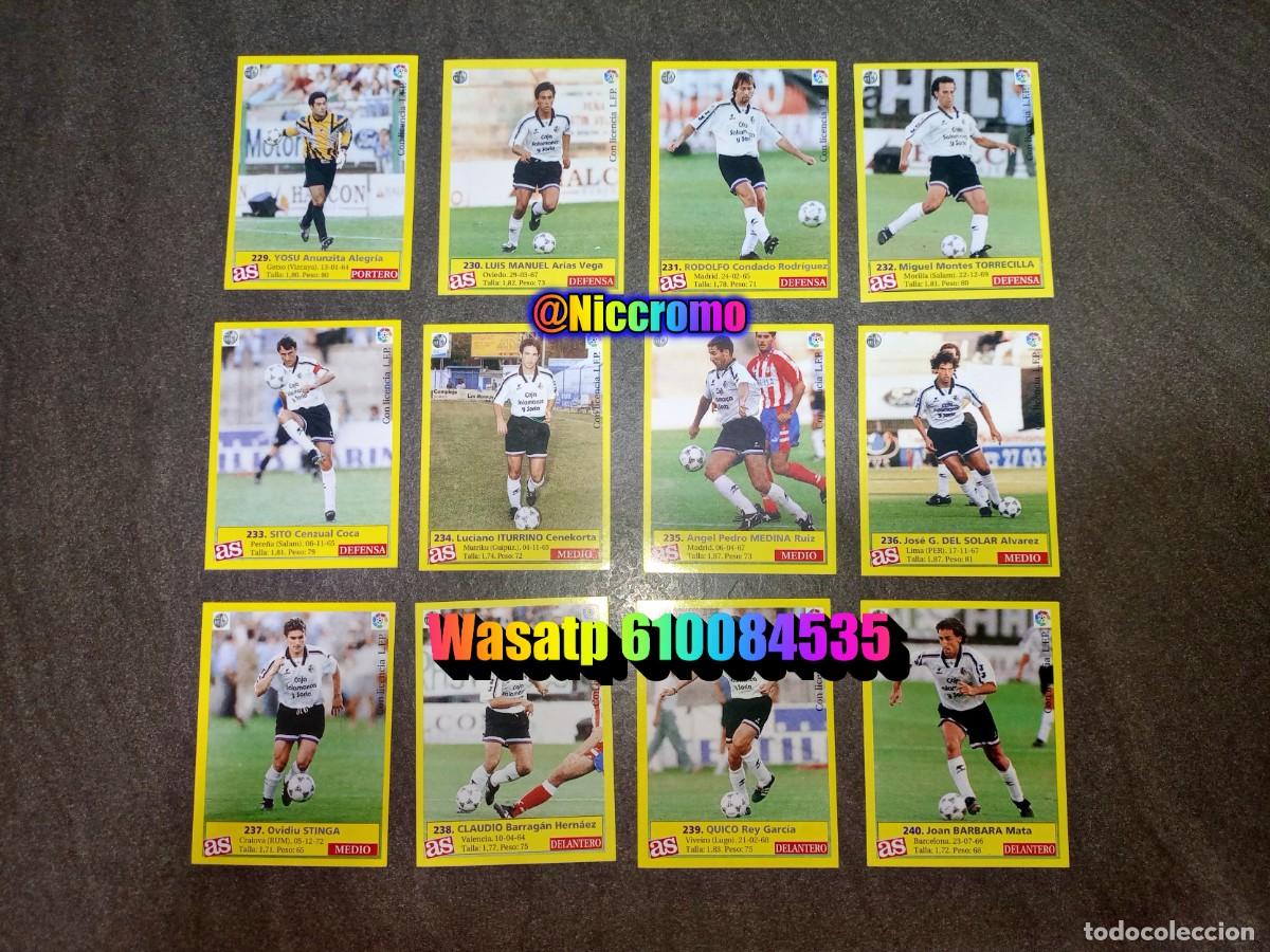 Cromos de f&uacute;tbol: salamanca 12 cromos sin pegar liga as 95 96 album futbol 1995 1996 niccromo