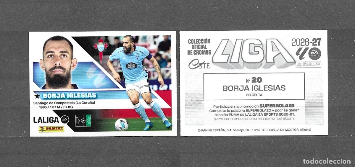 Cromos de f&uacute;tbol: Liga este 26/27 - Borja Iglesias - N&ordm; 20 - RC Celta