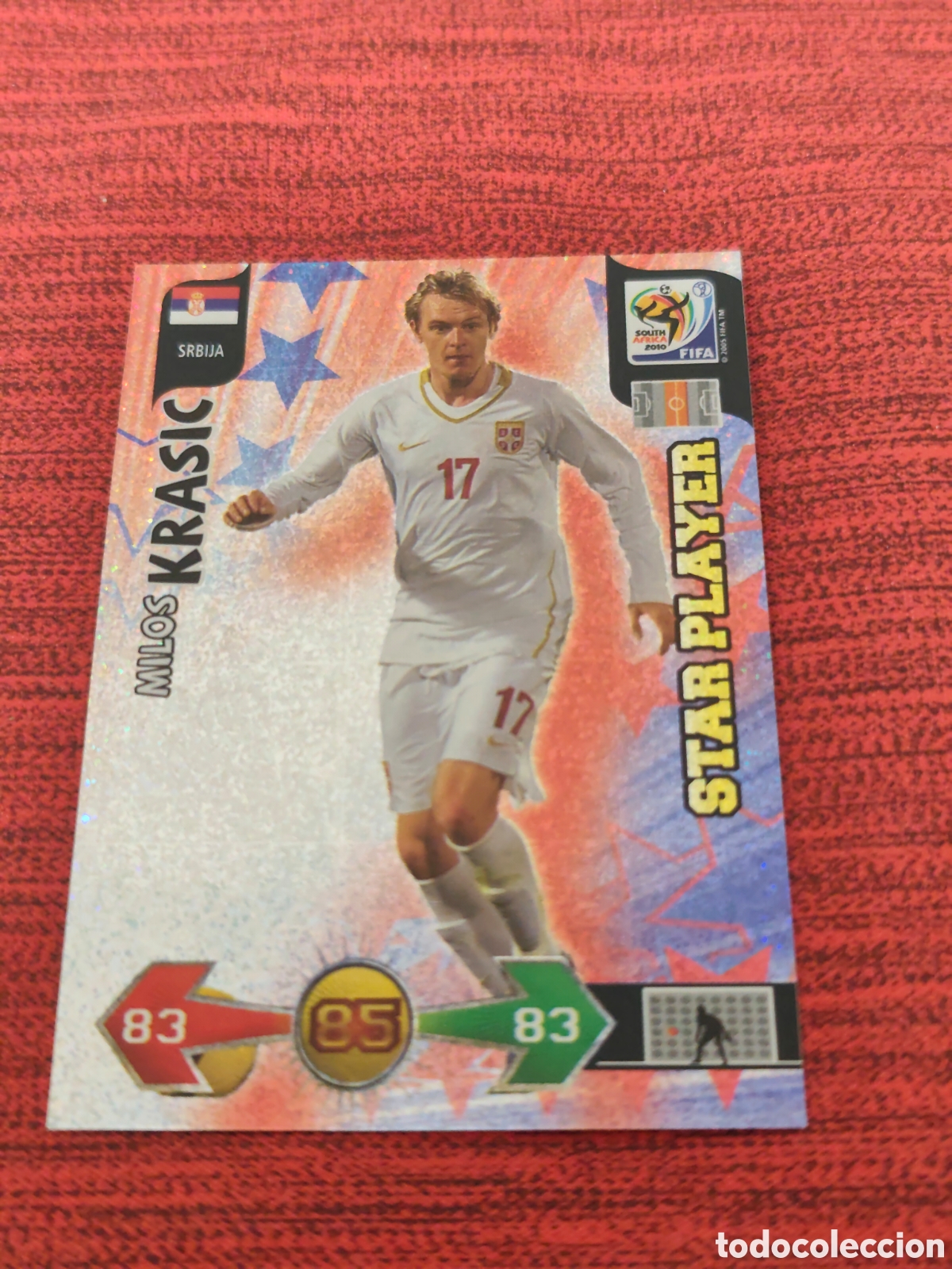 Cromos de f&uacute;tbol: STAR PLAYER KRASIC SERBIA ADRENALYN XL WORLD CUP SOUTH AFRICA 2010