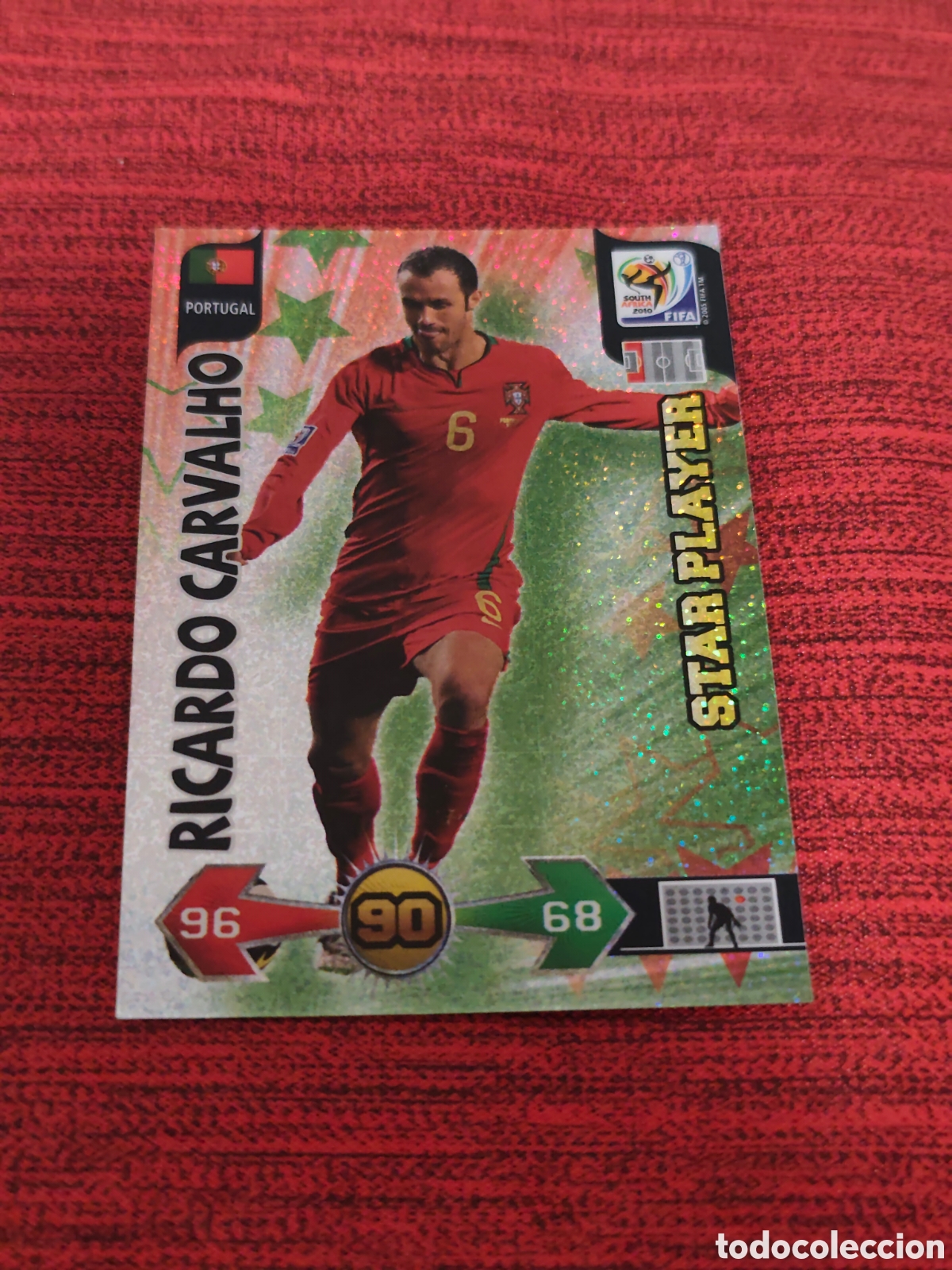 Cromos de f&uacute;tbol: STAR PLAYER RICARDO CARVALHO PORTUGAL ADRENALYN XL WORLD CUP SOUTH AFRICA 2010