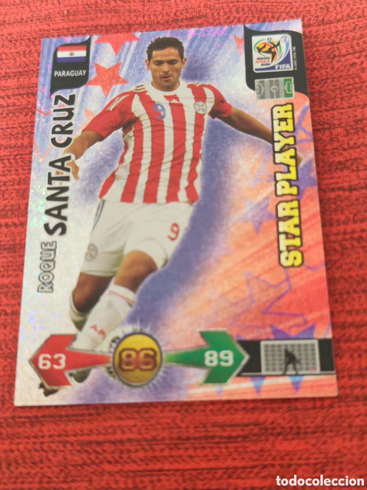Cromos de f&uacute;tbol: STAR PLAYER SANTA CRUZ PARAGUAY ADRENALYN XL WORLD CUP SOUTH AFRICA 2010