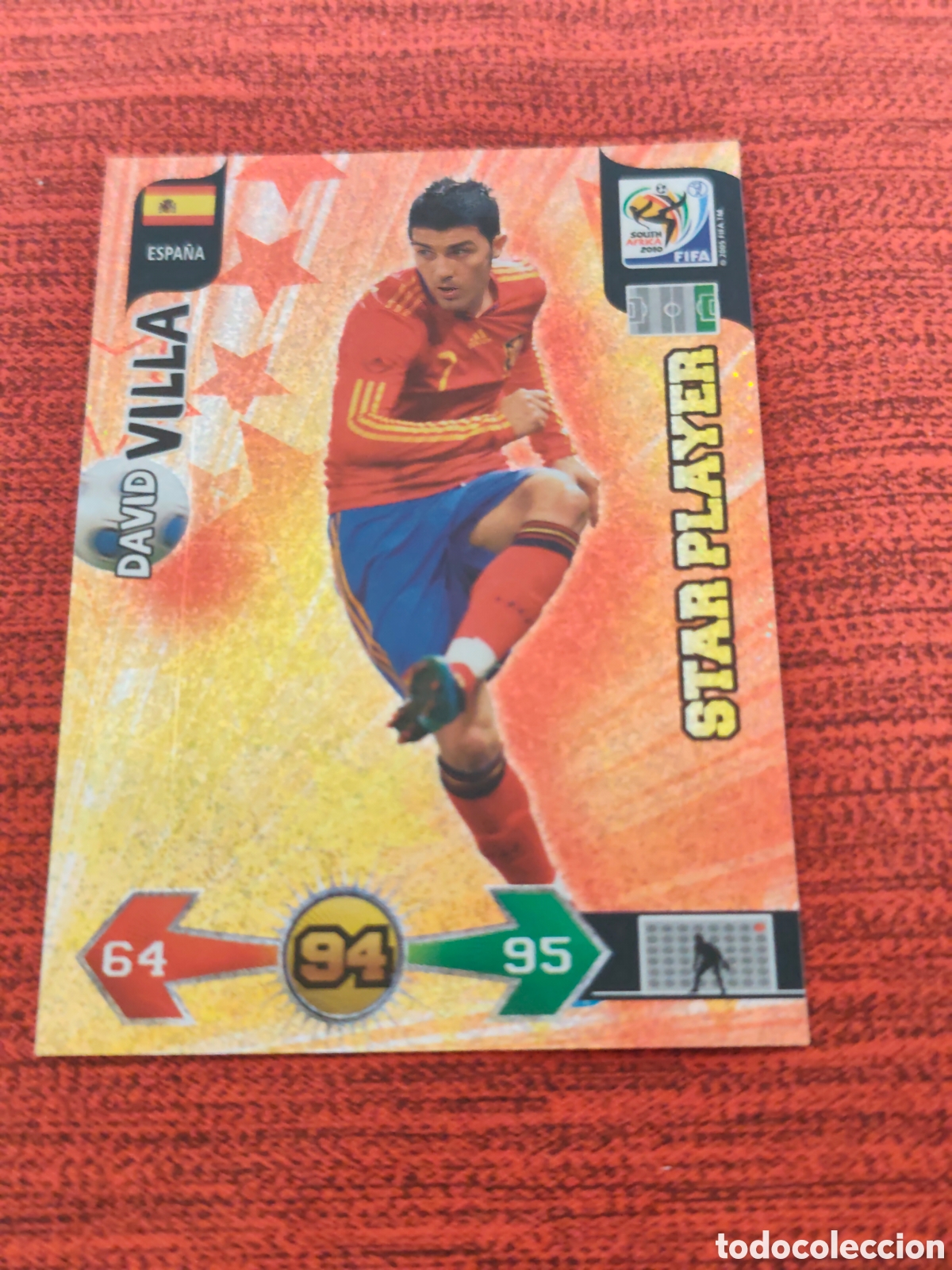 Cromos de f&uacute;tbol: STAR PLAYER VILLA ESPA&Ntilde;A ADRENALYN XL WORLD CUP SOUTH AFRICA 2010