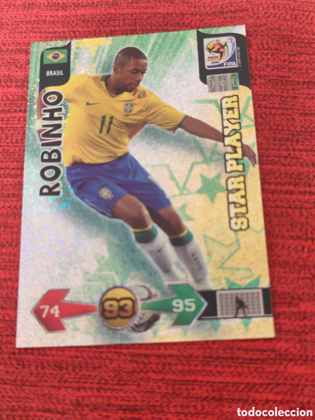 Cromos de f&uacute;tbol: STAR PLAYER ROBINHO BRASIL ADRENALYN XL WORLD CUP SOUTH AFRICA 2010