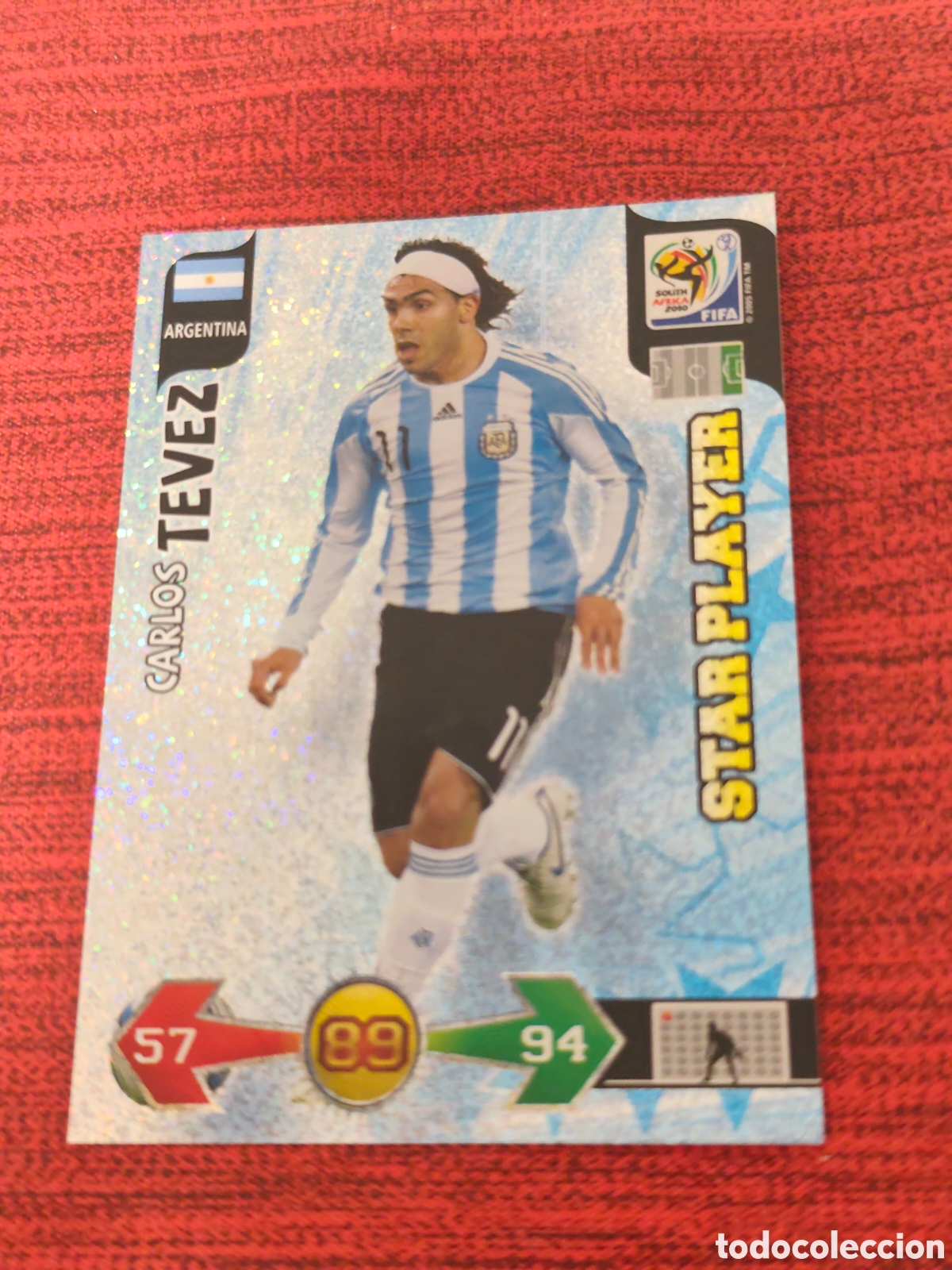 Cromos de f&uacute;tbol: STAR PLAYER T&Eacute;VEZ ARGENTINA ADRENALYN XL WORLD CUP SOUTH AFRICA 2010