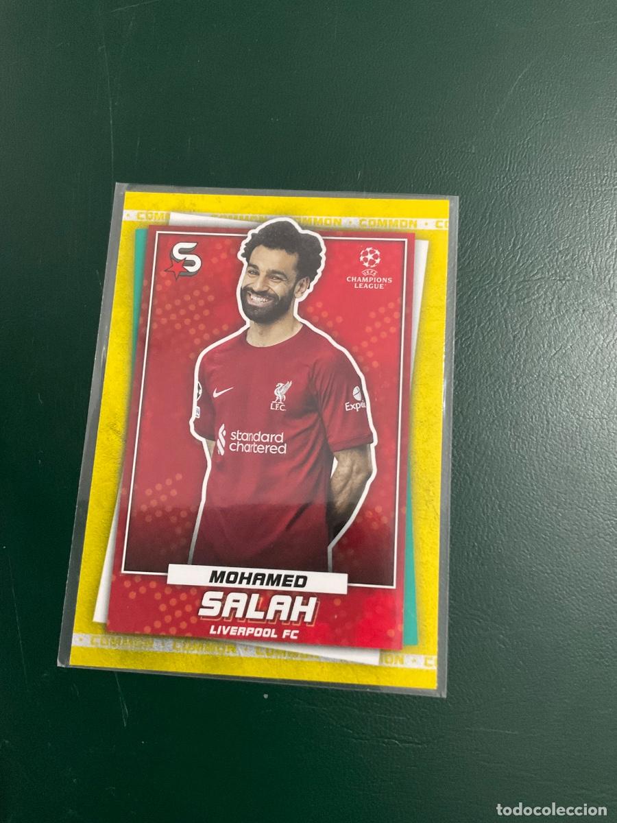 Cromos de f&uacute;tbol: 2023 Topps Superstars Uefa Champions League-COMMON VERSION YELLOW- Mohamed Salah n 19 Liverpool