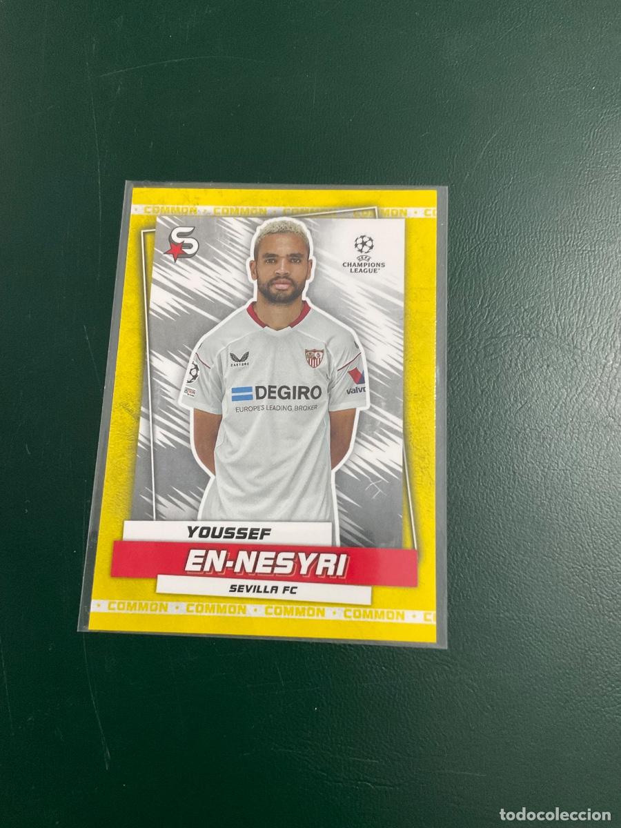 Cromos de f&uacute;tbol: Youssef En-Nesyri n 65 - Sevilla -2023 Topps Superstars Uefa Champions League-COMMON VERSION YELLOW-