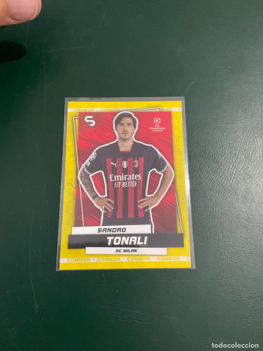 Cromos de f&uacute;tbol: Sandro Tonali n 71 - AC Milan - 2023 Topps Superstars Uefa Champions League-COMMON VERSION YELLOW
