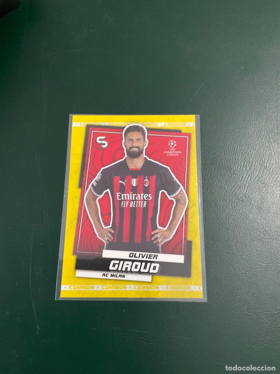 Cromos de f&uacute;tbol: Olivier Giroud n 75 - AC Milan - 2023 Topps Superstars Uefa Champions League-COMMON VERSION YELLOW