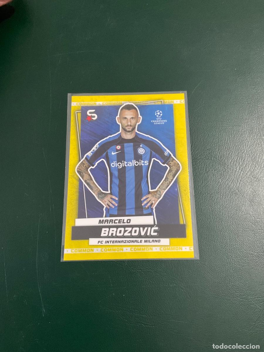 Cromos de f&uacute;tbol: Marcelo Brozovic n 80 Inter Milan -2023 Topps Superstars Uefa Champions League-COMMON VERSION YELLOW