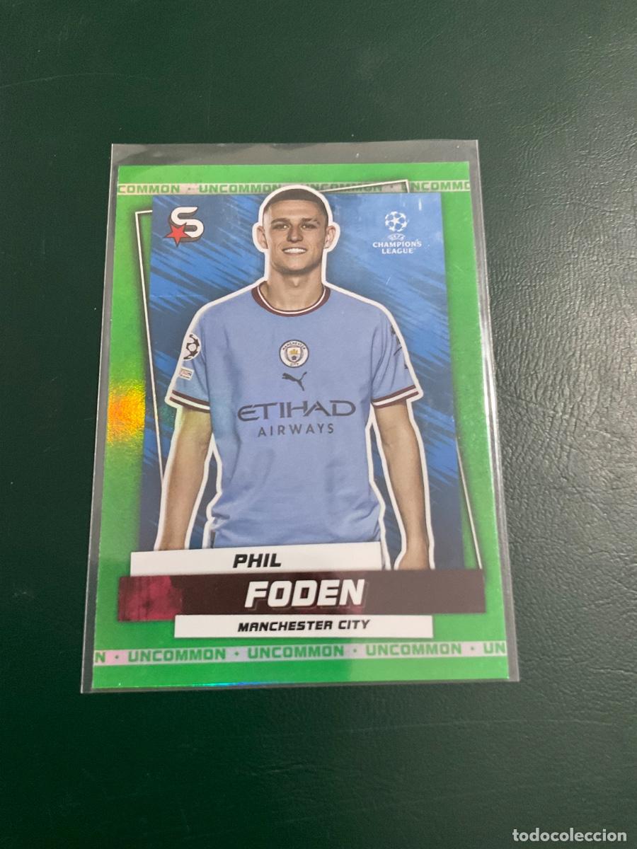 Cromos de f&uacute;tbol: Phil Foden n 5 - Manchester City - 2023 Topps Superstars Uefa Champions League- UNCOMMON GREEN