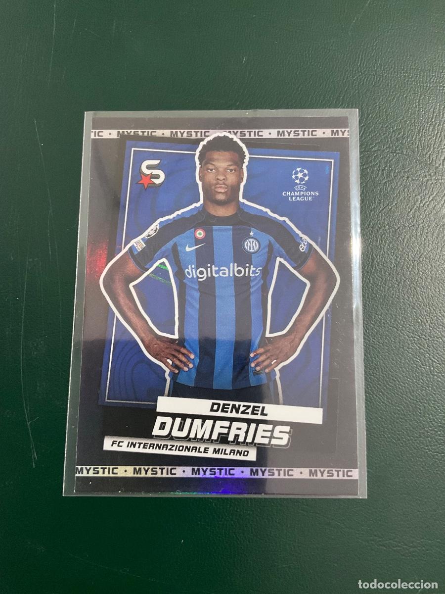 Cromos de f&uacute;tbol: Denzel Dumfries n 78 - Inter Milan - 2023 Topps Superstars Uefa Champions League- MYSTIC BLACK
