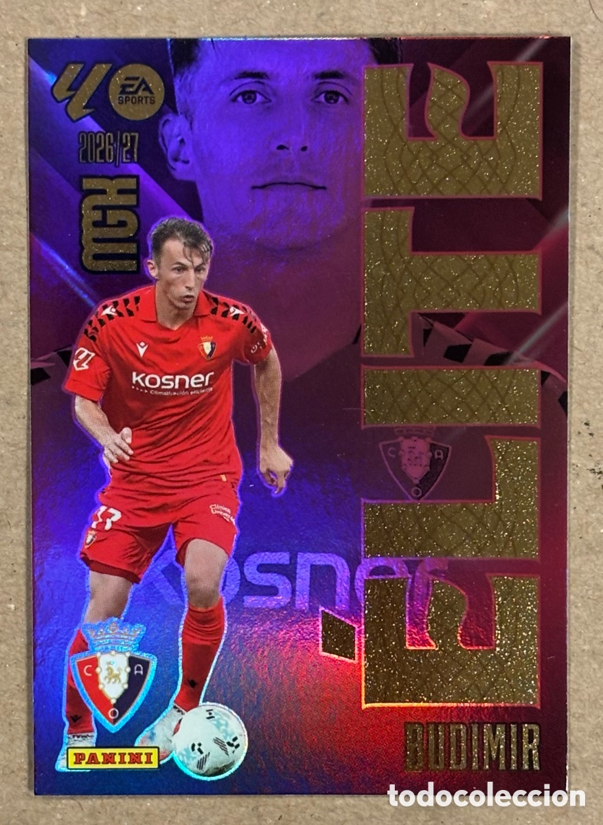 Cromos de f&uacute;tbol: BUDIMIR (OSASUNA). CARTA ELITE PANINI MEGACRACKS MGK 2026/27. #3.