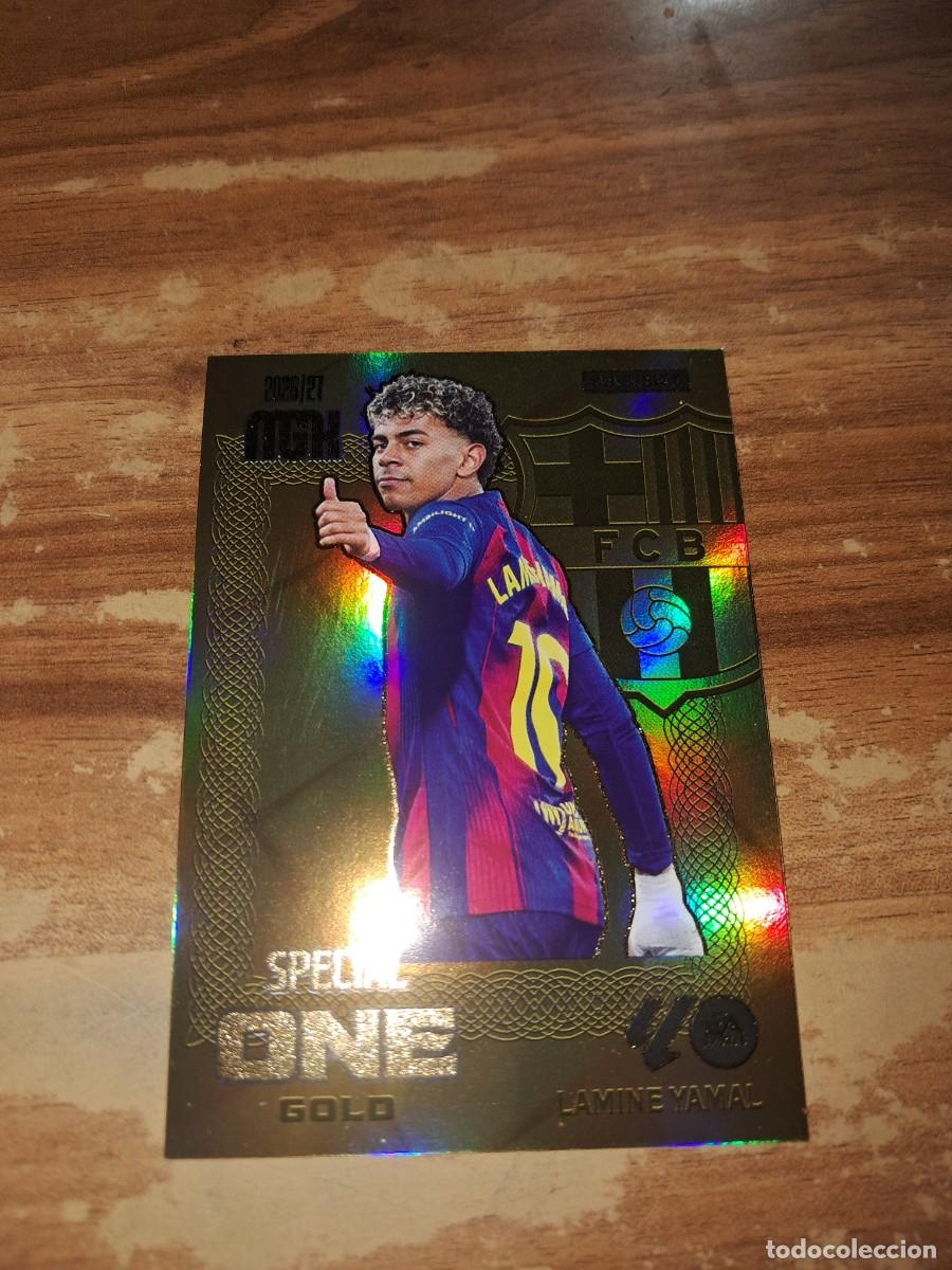 Cromos de f&uacute;tbol: CARD MEGACRACKS TEMPORADA 26/27: SPECIAL ONE GOLD LAMINE YAMAL