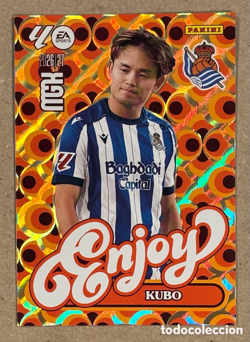 Cromos de f&uacute;tbol: KUBO (REAL SOCIEDAD ). CARTA ENJOY PANINI MEGACRACKS MGK 2026/27. #364.