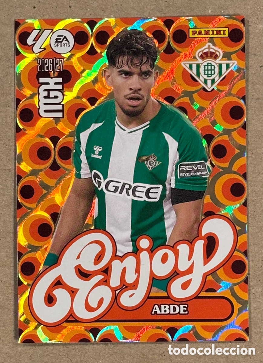 Cromos de f&uacute;tbol: ABDE (REAL BETIS ). CARTA ENJOY PANINI MEGACRACKS MGK 2026/27. #379.