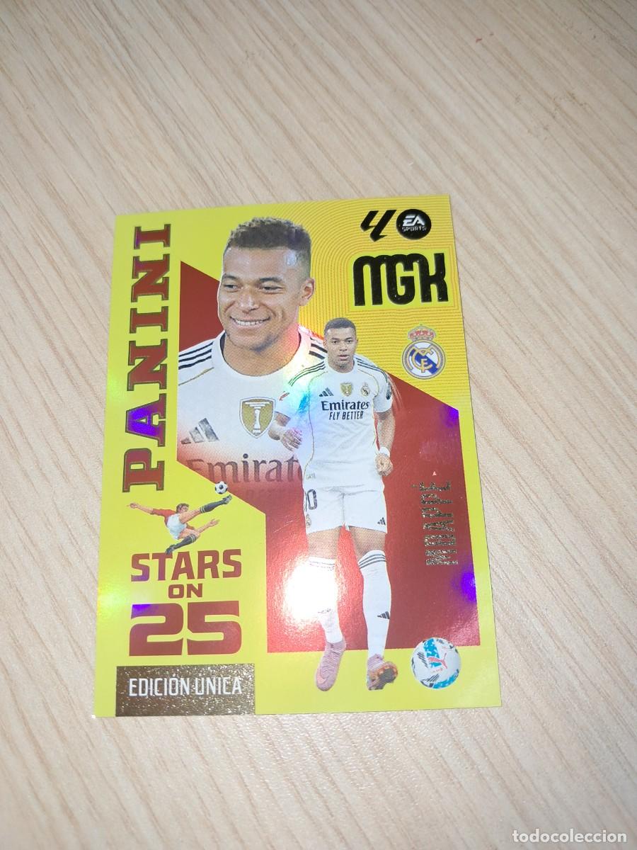 Cromos de f&uacute;tbol: CARD MEGACRACKS TEMPORADA 26/27: PANINI STARS ON 25 EDICI&Oacute;N &Uacute;NICA MBAPP&Eacute;
