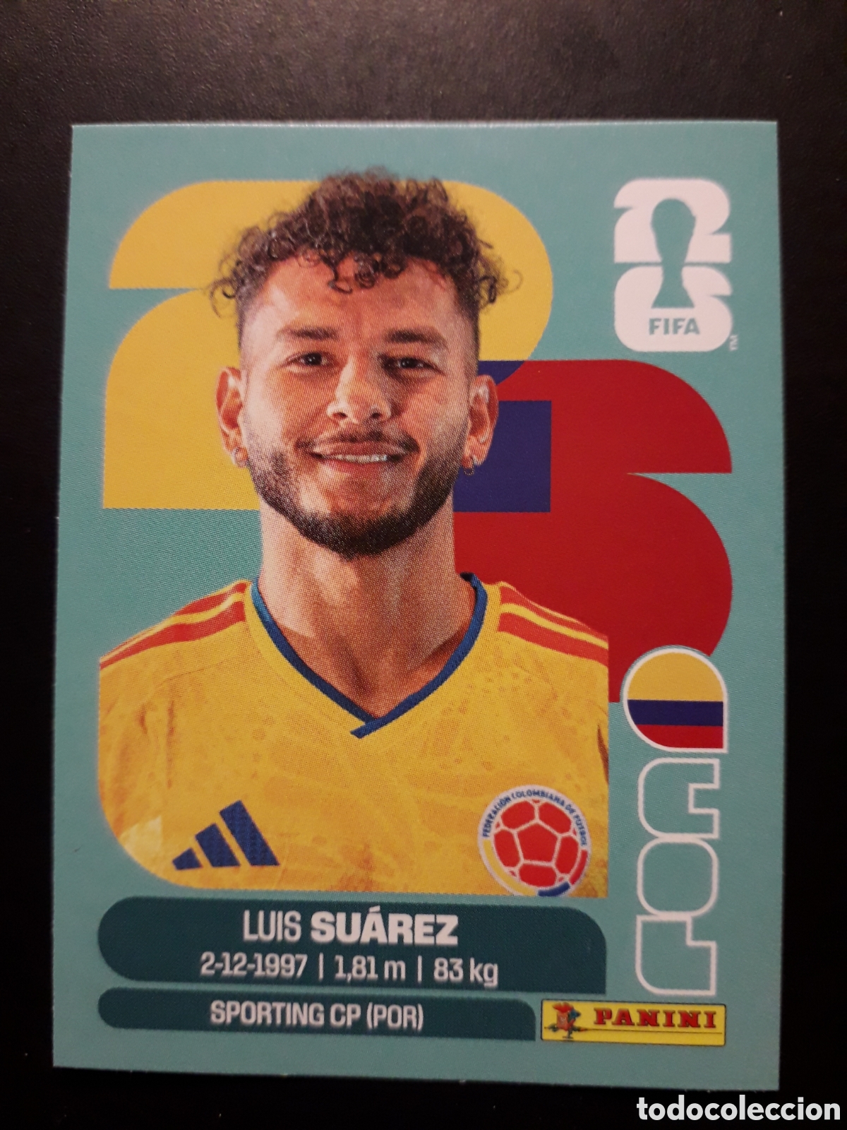 Cromos de f&uacute;tbol: SU&Aacute;REZ COLOMBIA COL 19 MUNDIAL F&Uacute;TBOL 2026 FIFA WORLD CUP PANINI SIN PEGAR PEDIDO M&Iacute;NIMO 3&euro;