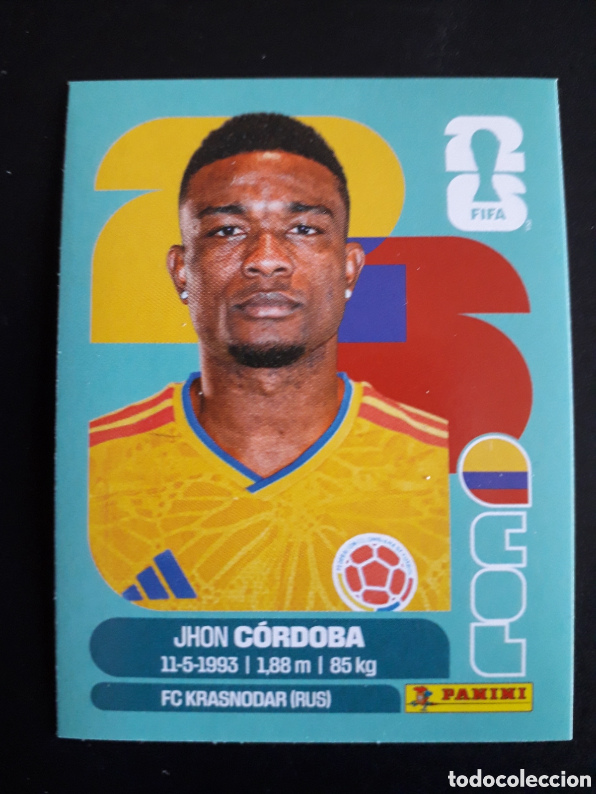 Cromos de f&uacute;tbol: C&Oacute;RDOBA COLOMBIA COL 18 MUNDIAL F&Uacute;TBOL 2026 FIFA WORLD CUP PANINI SIN PEGAR PEDIDO M&Iacute;NIMO 3&euro;
