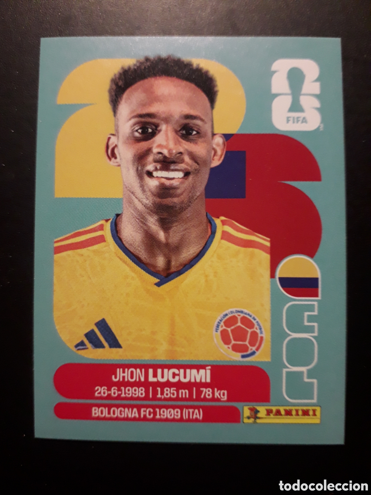 Cromos de f&uacute;tbol: LUCUM&Iacute; COLOMBIA COL 8 MUNDIAL F&Uacute;TBOL 2026 FIFA WORLD CUP PANINI SIN PEGAR PEDIDO M&Iacute;NIMO 3&euro;