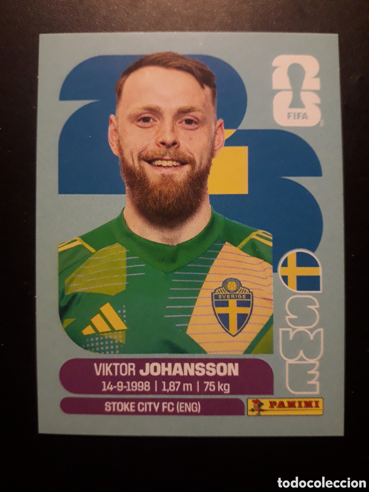 Cromos de f&uacute;tbol: JOHANSSON SUECIA SWE 2 MUNDIAL F&Uacute;TBOL 2026 FIFA WORLD CUP PANINI SIN PEGAR PEDIDO M&Iacute;NIMO 3&euro;