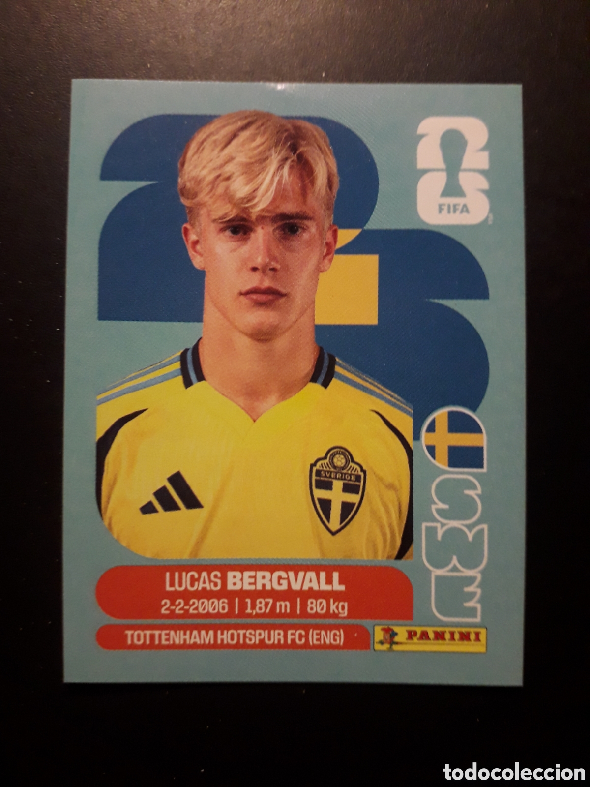 Cromos de f&uacute;tbol: BERGVALL SUECIA SWE 8 MUNDIAL F&Uacute;TBOL 2026 FIFA WORLD CUP PANINI SIN PEGAR PEDIDO M&Iacute;NIMO 3&euro;.