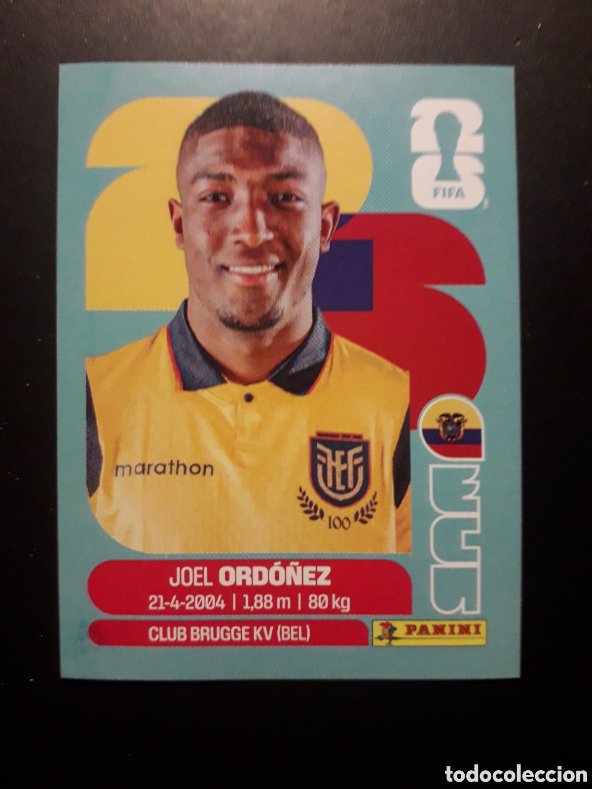 Cromos de f&uacute;tbol: ORD&Oacute;&Ntilde;EZ ECUADOR ECU 8 MUNDIAL F&Uacute;TBOL 2026 FIFA WORLD CUP PANINI SIN PEGAR PEDIDO M&Iacute;NIMO 3&euro;
