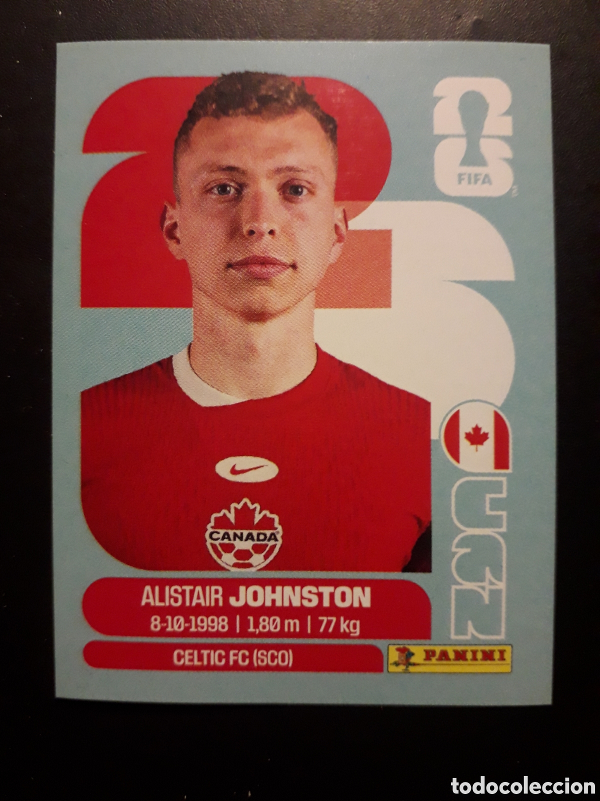 Cromos de f&uacute;tbol: JOHNSTON CANAD&Aacute; CAN 4 MUNDIAL F&Uacute;TBOL 2026 FIFA WORLD CUP PANINI SIN PEGAR PEDIDO M&Iacute;NIMO 3&euro;