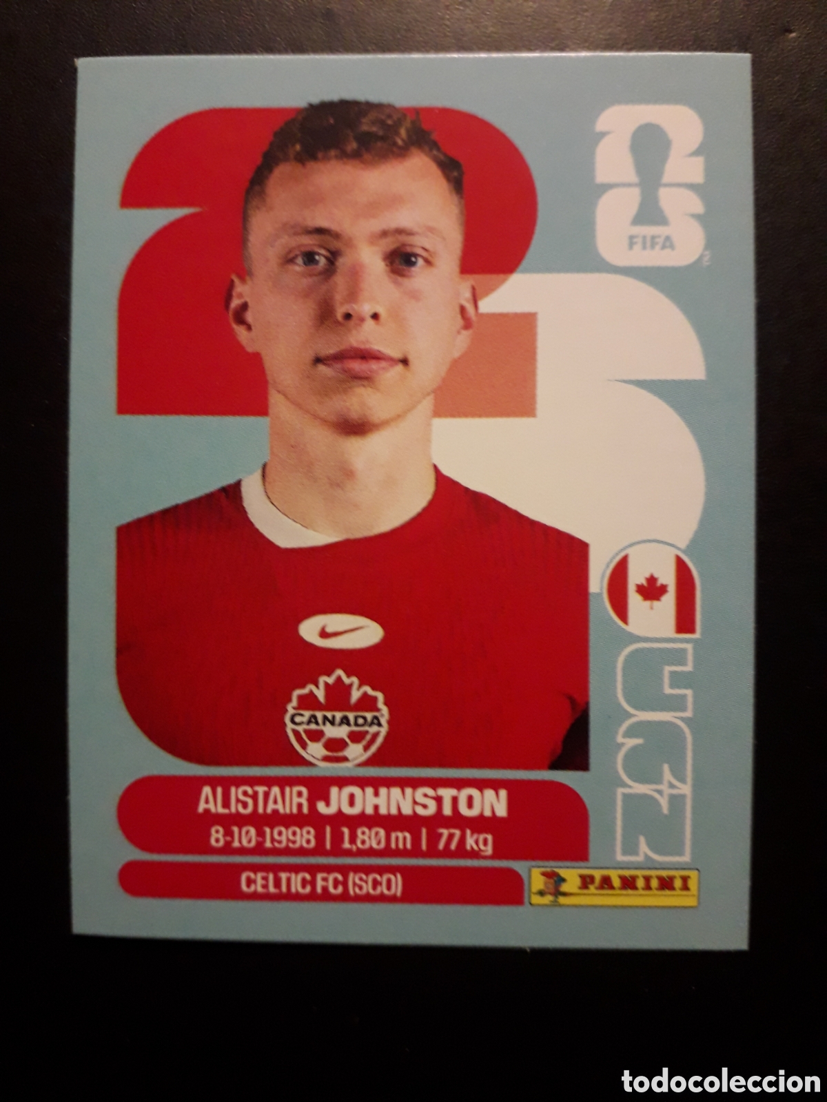 Cromos de f&uacute;tbol: JOHNSTON CANAD&Aacute; CAN 4 MUNDIAL F&Uacute;TBOL 2026 FIFA WORLD CUP PANINI SIN PEGAR PEDIDO M&Iacute;NIMO 3&euro;