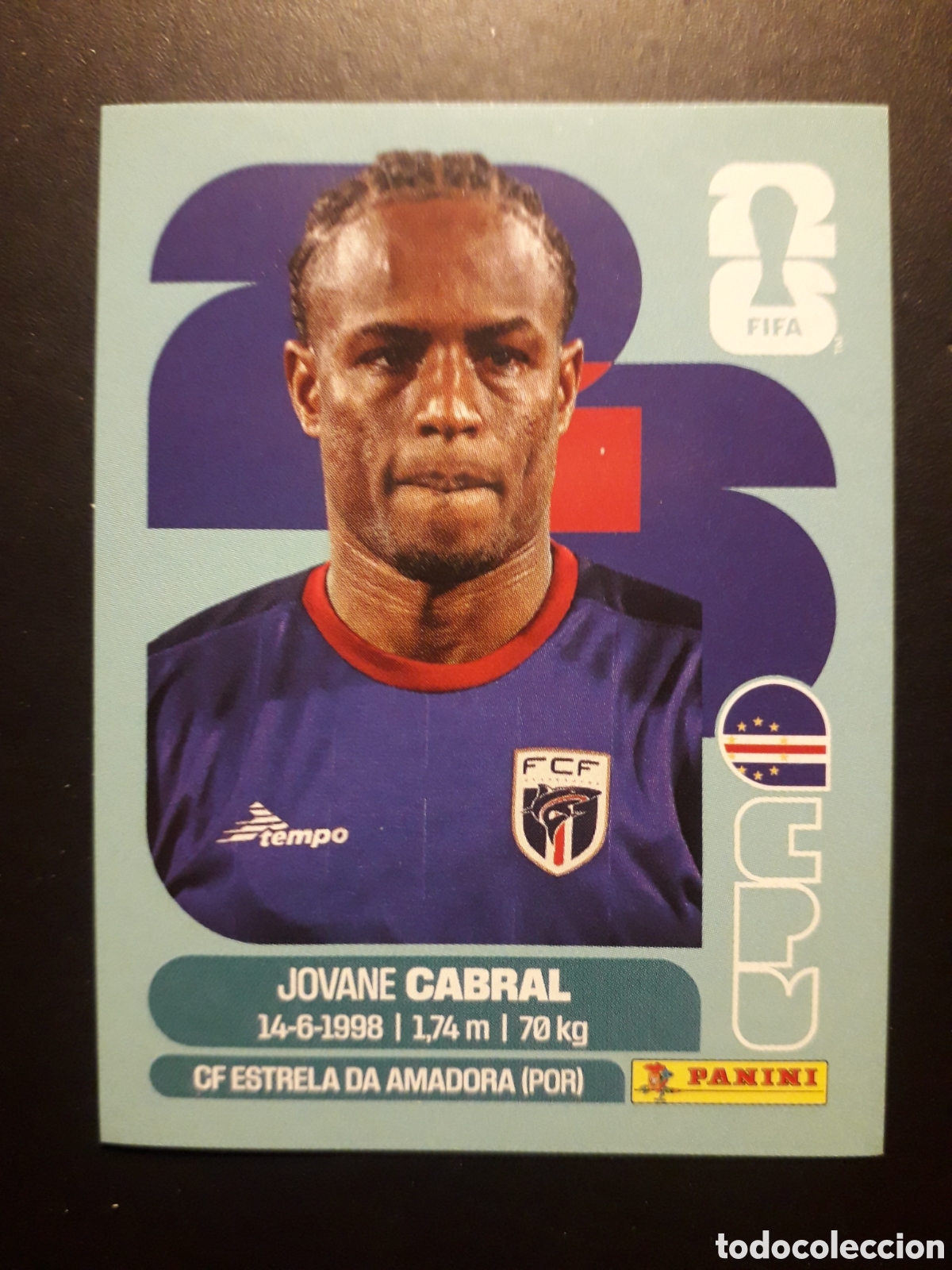 Cromos de f&uacute;tbol: CABRAL CABO VERDE CPV 16 MUNDIAL F&Uacute;TBOL 2026 FIFA WORLD CUP PANINI SIN PEGAR PEDIDO M&Iacute;NIMO 3&euro;