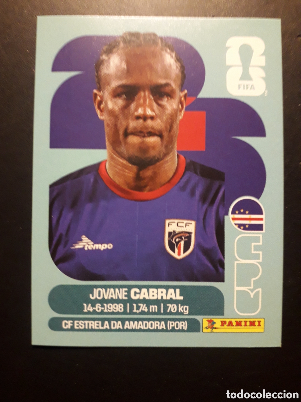 Cromos de f&uacute;tbol: CABRAL CABO VERDE CPV 16 MUNDIAL F&Uacute;TBOL 2026 FIFA WORLD CUP PANINI SIN PEGAR PEDIDO M&Iacute;NIMO 3&euro;
